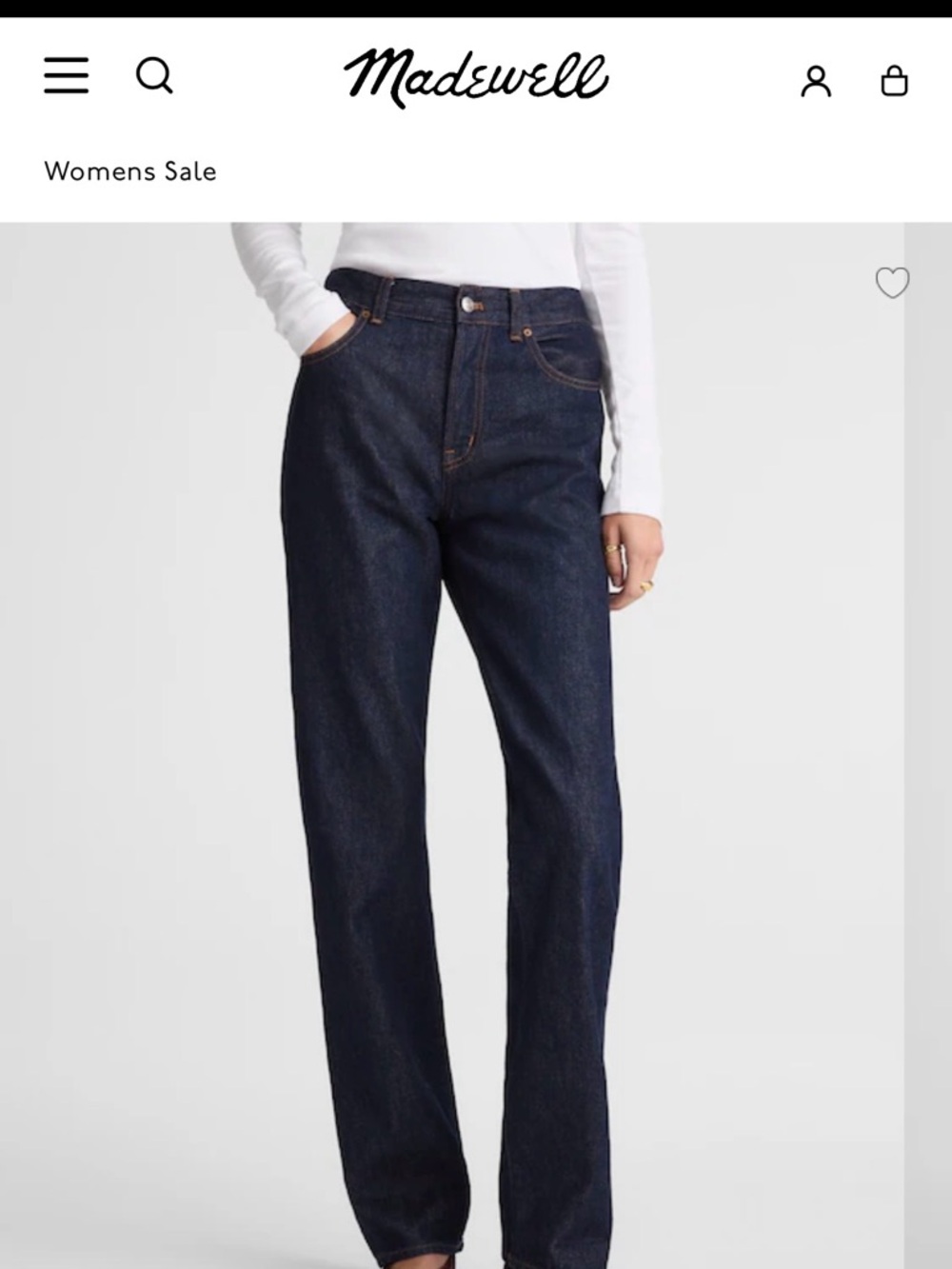 Madewell Straight-Leg Jeans in Dark Indigo Wash